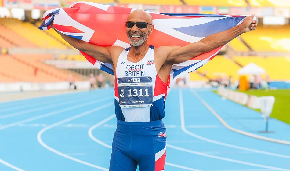 John Wright sets M65 100m world record in 12.03 at World Masters