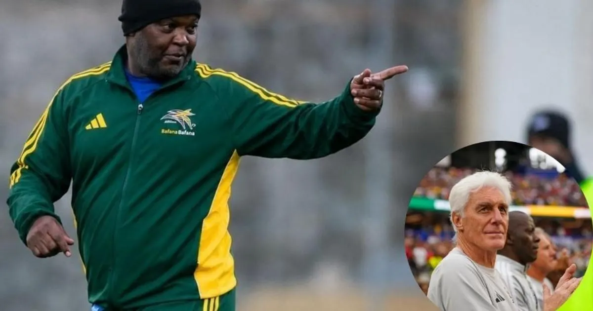 Broos warns Mosimane of major challenge in possible Bafana return