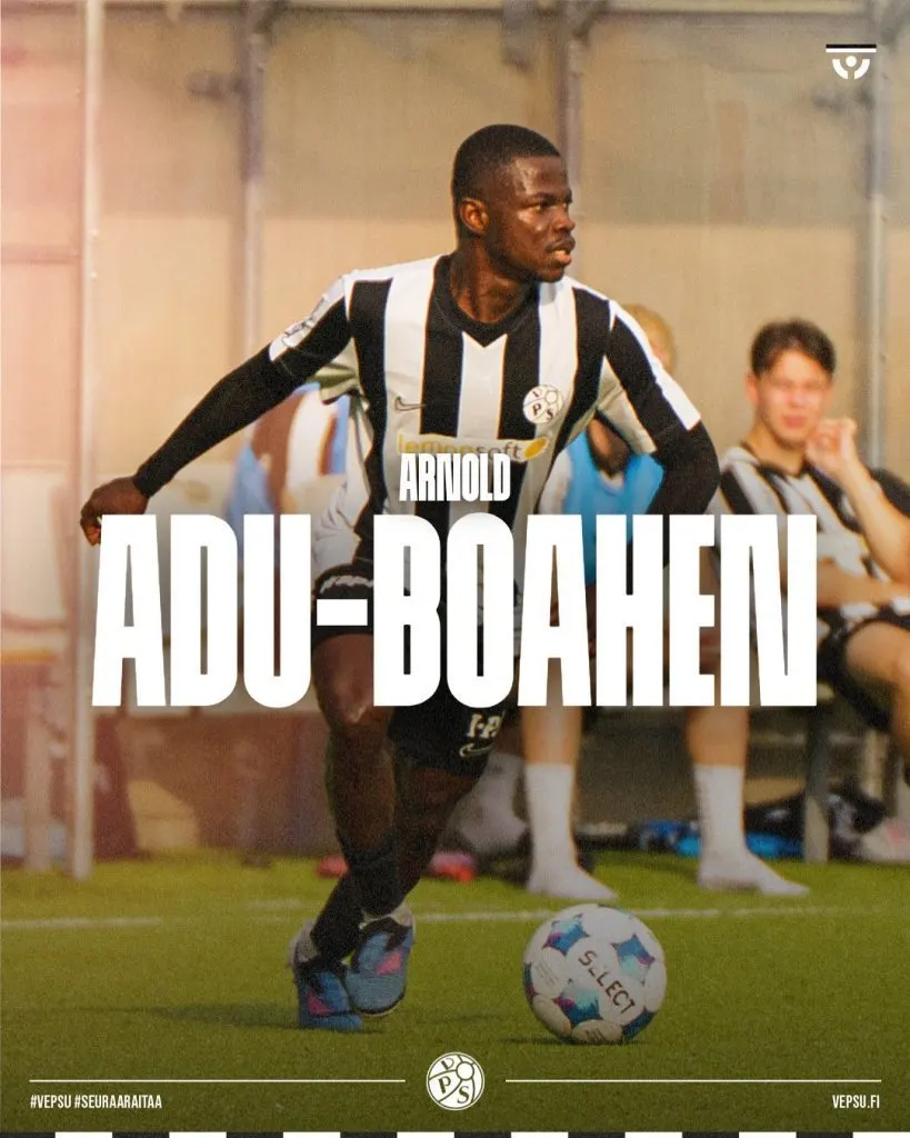 Ghanaian defender Arnold Adu-Boahen joins Finnish club VPS on loan
