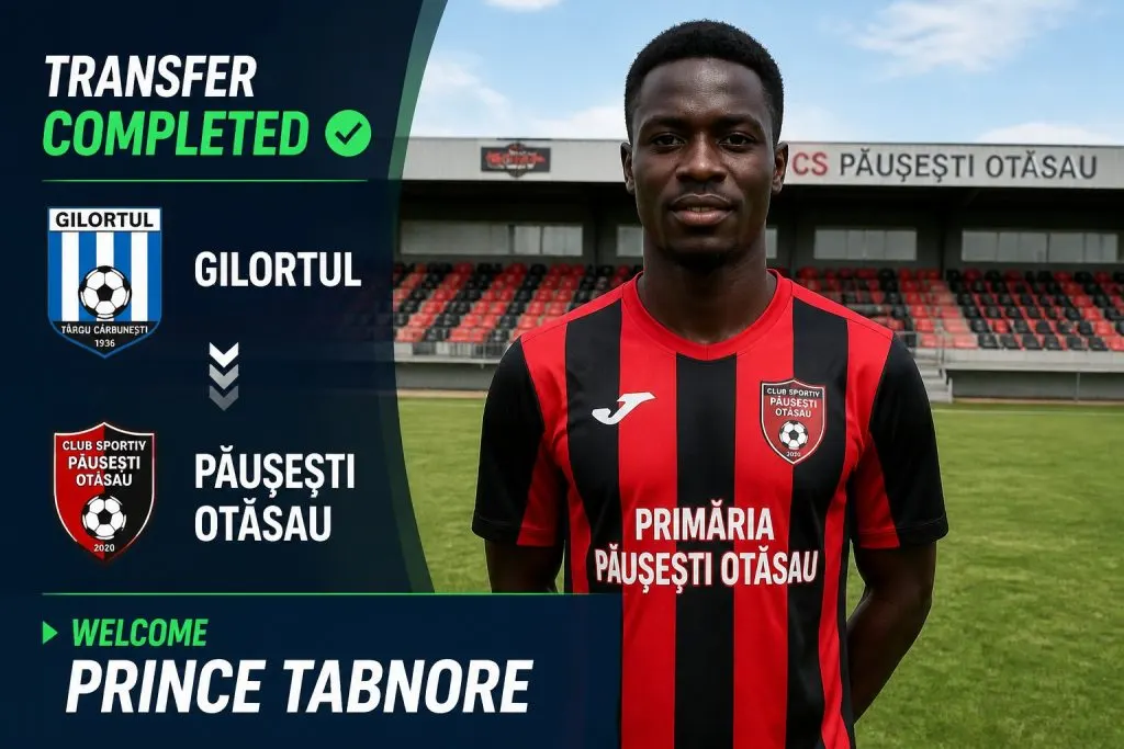 Ghanaian playmaker Prince Tabnore joins Pausesti Otasau in Romania