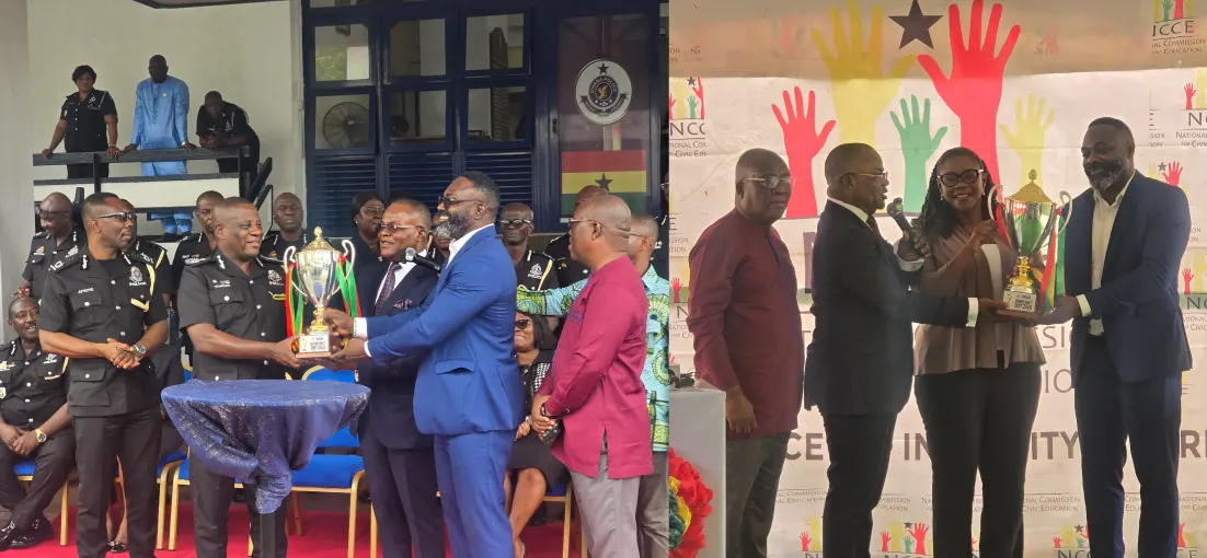 Le trophée de la Democracy Cup rend visite à la Police et à la NCCE avant Kotoko-Hearts