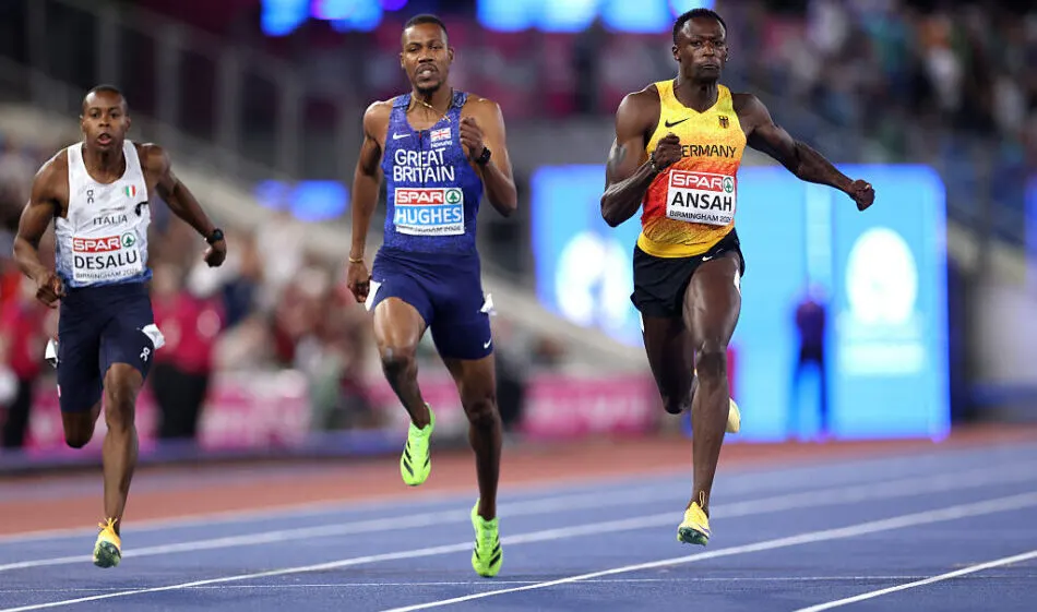 Ansah décroche l'or sur 200m tandis que Hughes prend l'argent aux Championnats d'Europe