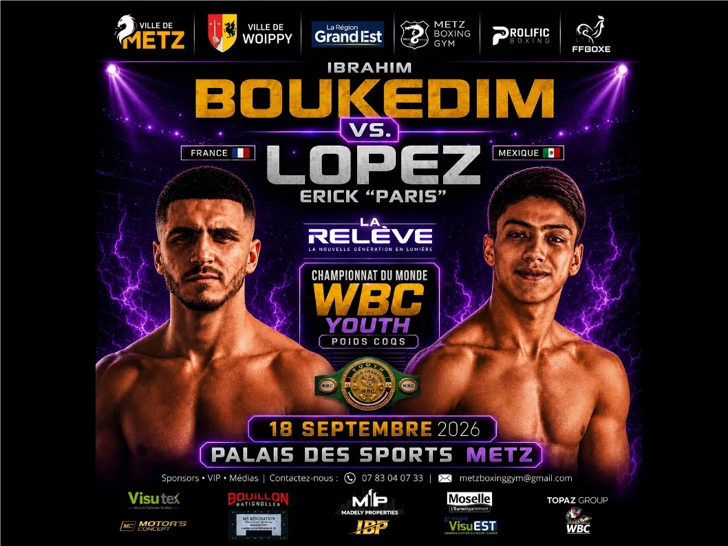 Boukedim to defend WBC Youth title against Erick Lopez in Metz