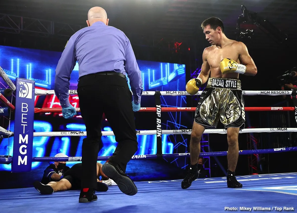 Janibek Alimkhanuly veut affronter Hamzah Sheeraz pour le titre WBO à New York