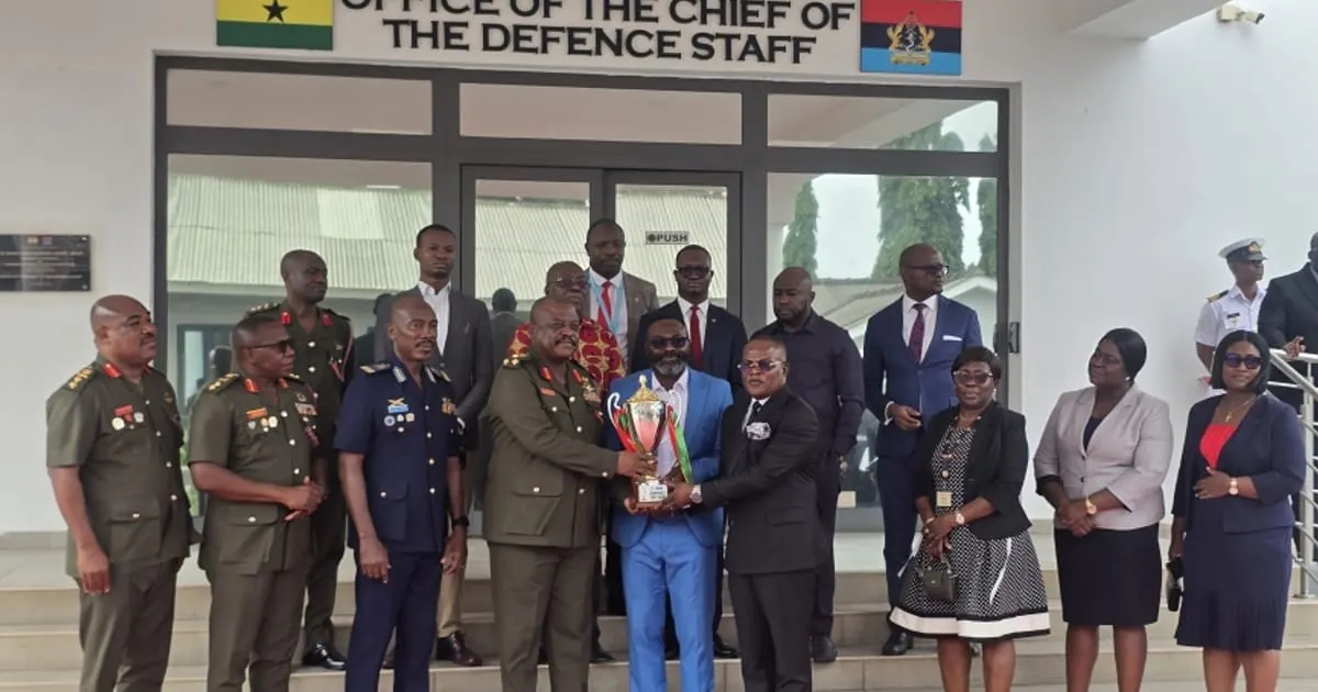 Democracy Cup trophy tour reaches Defence Chief before Kotoko-Hearts