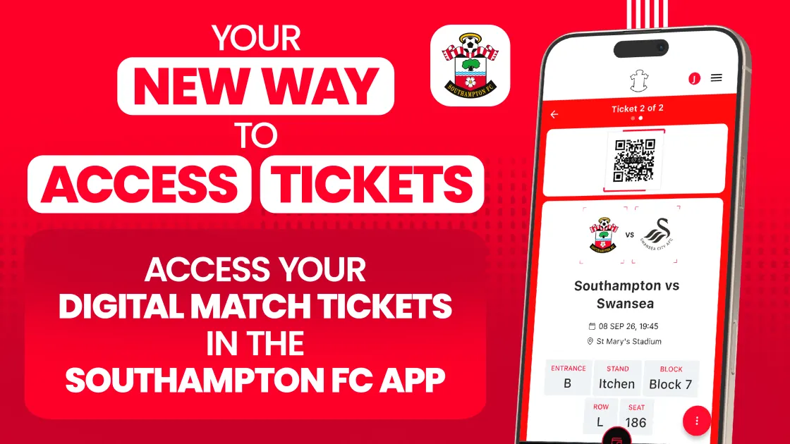 Southampton FC fans urged to download official app for tickets